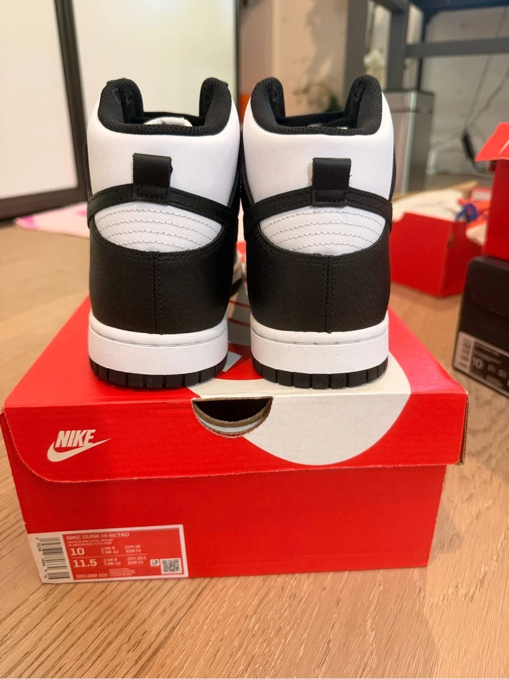Nike Men’s Panda Black/White High-Top Sneakers